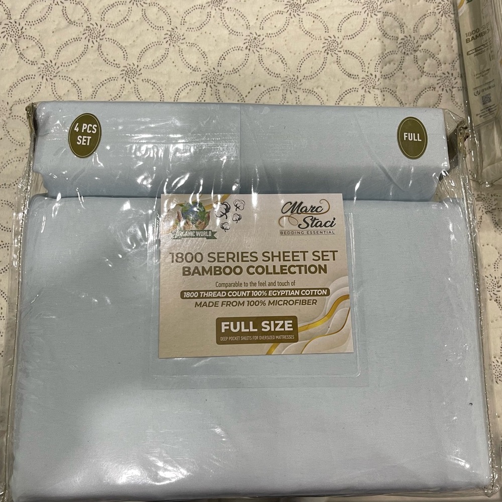 Light Blue Full Size Sheet Set
